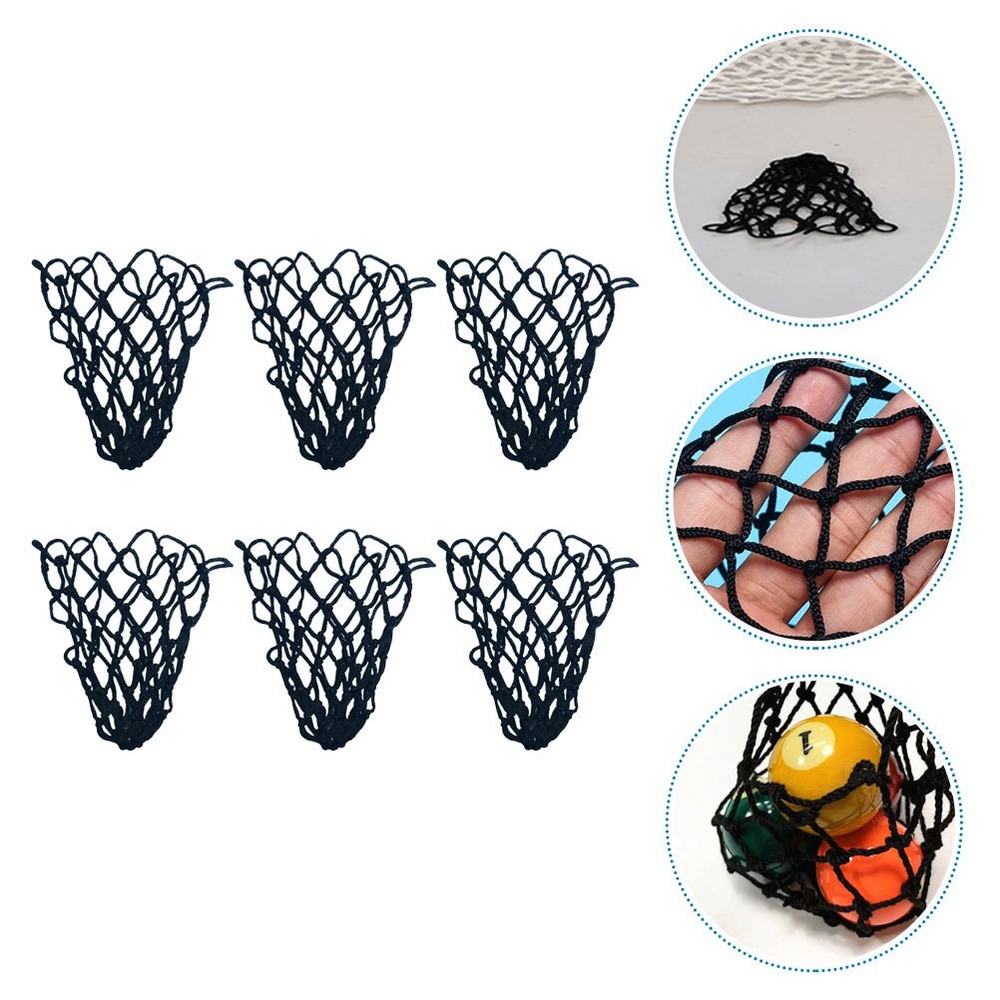 6 Pcs Pool Table Mesh Bag Billiards Net Pocket Pockets Reducers Replacement