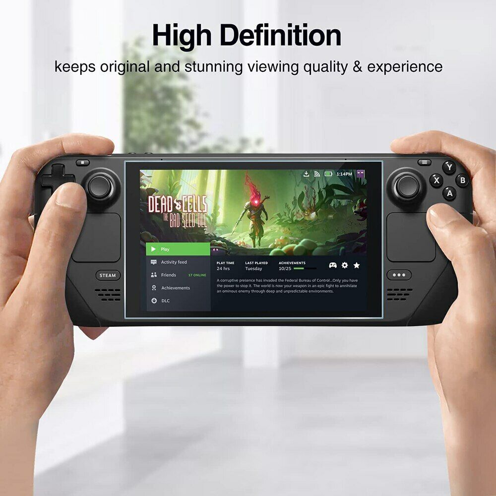 10PCS For Steam Deck Game Console Tempered Glass Cover 9H Clear Screen Protector