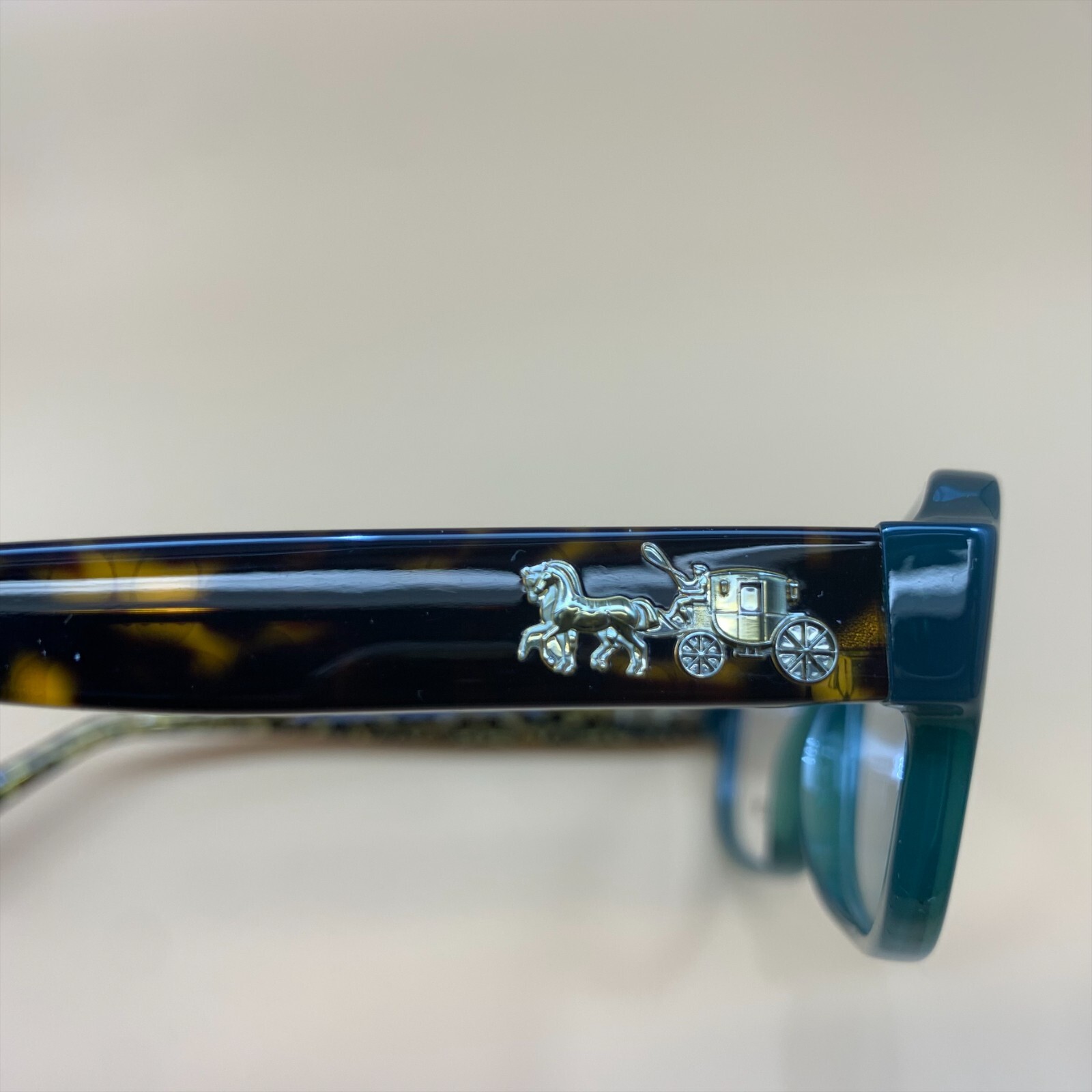 Coach HC 6105 5451 Eyeglasses Teal/Dark Tort Gold 51-15-140 !NO CASE!