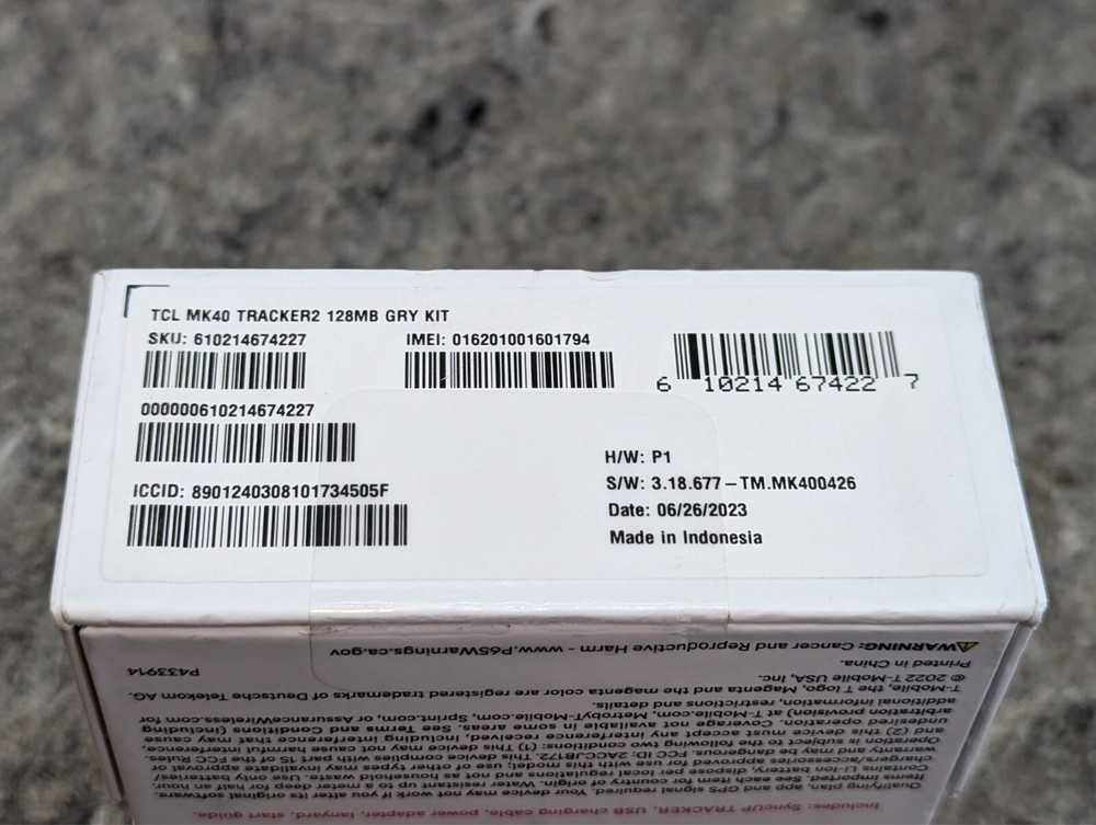 🔥New/Sealed🔥 SyncUp Tracker Connected by T-Mobile - 128MB - Gray Kit