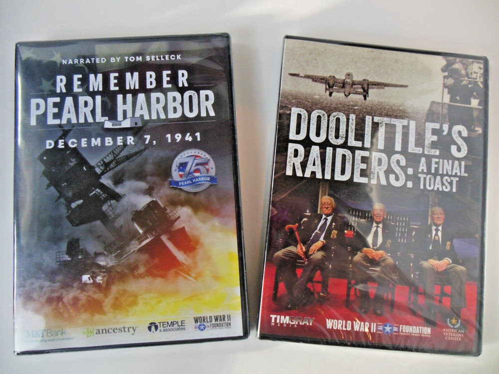 2 NEW WWII DVDs "Doolittle's Raiders: A Final Toast" & "Remember Pearl Harbor"