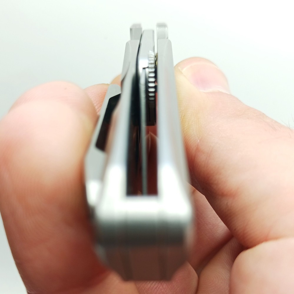 Titanium Replaceable Razor Utility Blade Pocket Knife FrameLock Ball Bearing EDC
