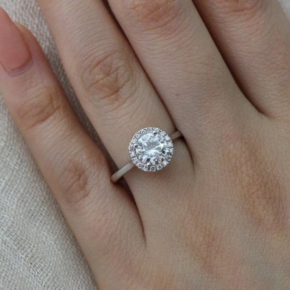 Lab-Created 3.50 Ct Round Cut White Diamond Wedding Ring 925 Sterling Silver