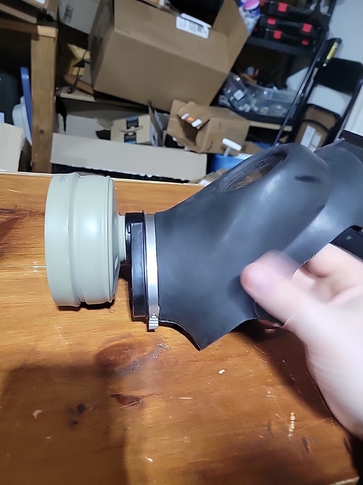 Rubber Black Gas Mask Untested For Costume Or Display