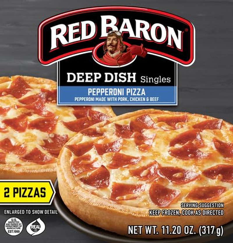 Red Baron Deep Dish Singles Pepperoni Pizza, 11.2 Oz (Frozen)