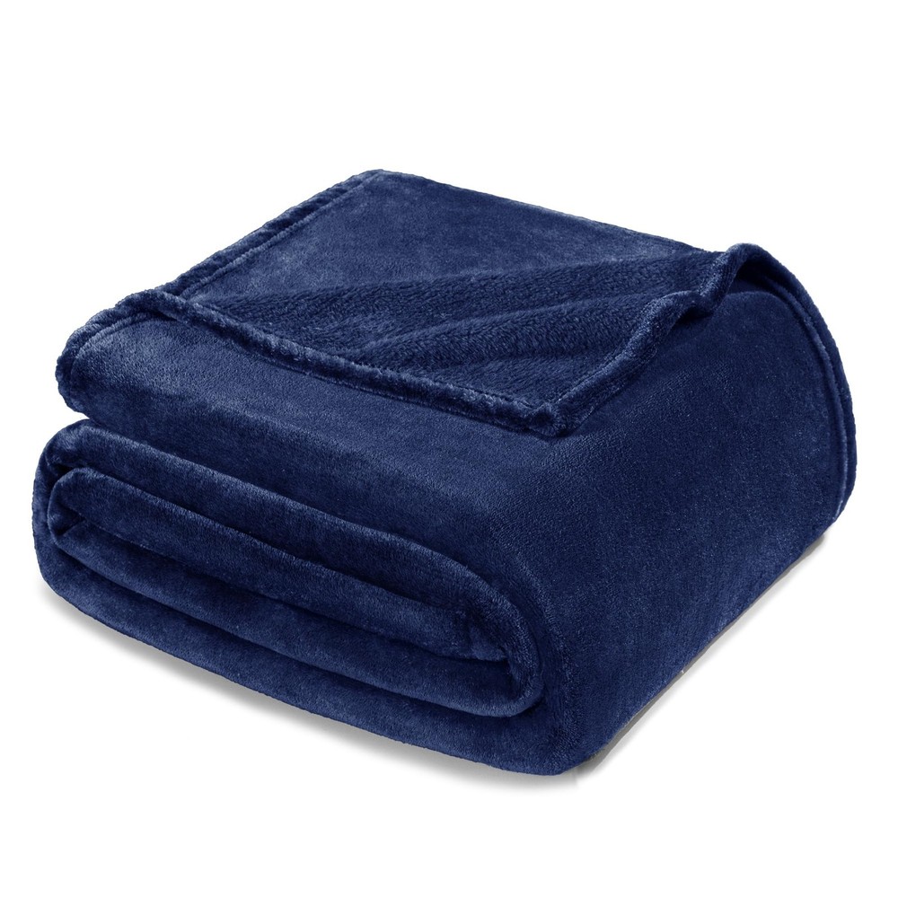 Fleece Throw XL Blanket for Couch, Sofa, Super Soft and Warm Navy Blue Blanke...