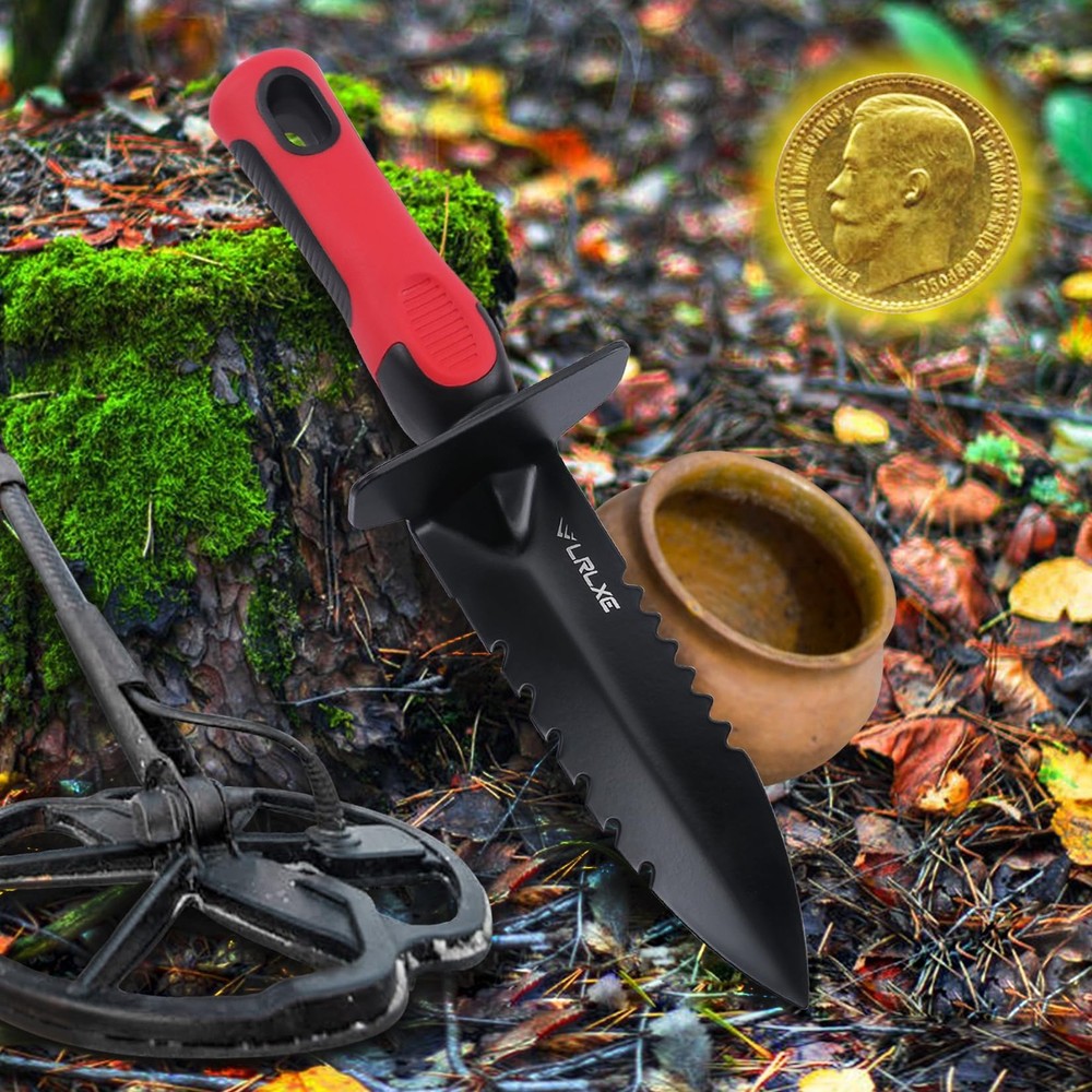 Heavy Duty Double Serrated Edge Digger - Metal Detecting Tool with Sheath, Be