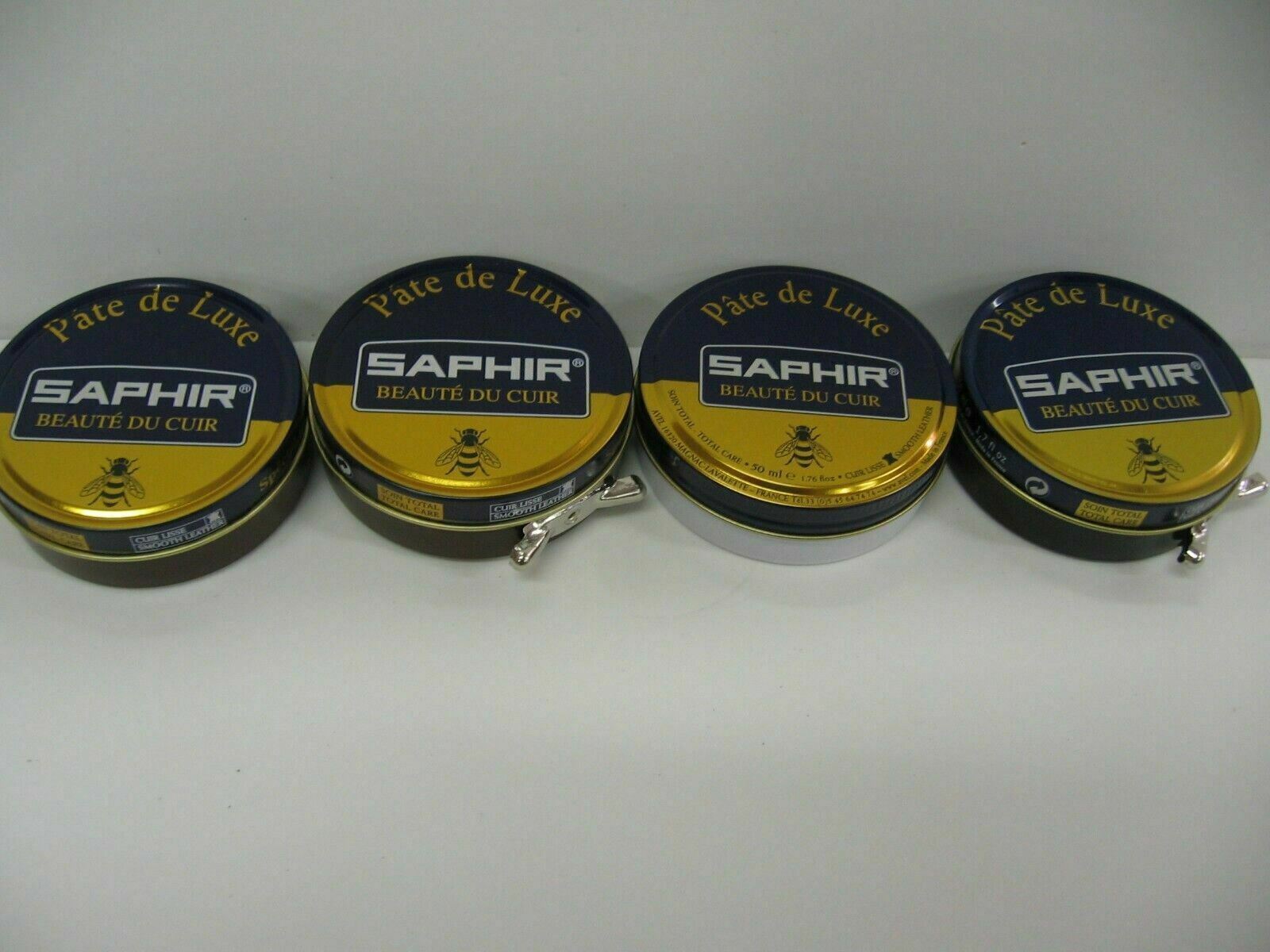 Saphir Shoe Polish Wax Pate De Luxe 50ml Made in France ALL COLORS