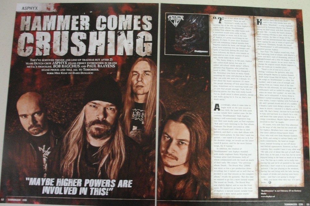 ASPHYX 15 pc. Magazine Clippings Lot DEATH METAL Holland Morgoth Torchure