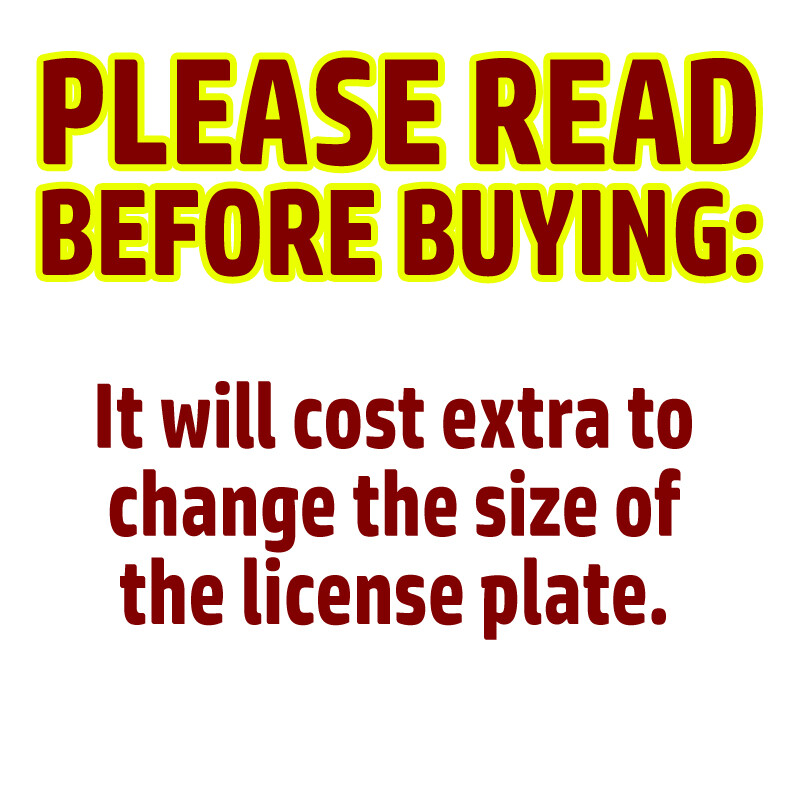TINY Custom License Plate Stickers with Name & State Small Decals Artwork Gift