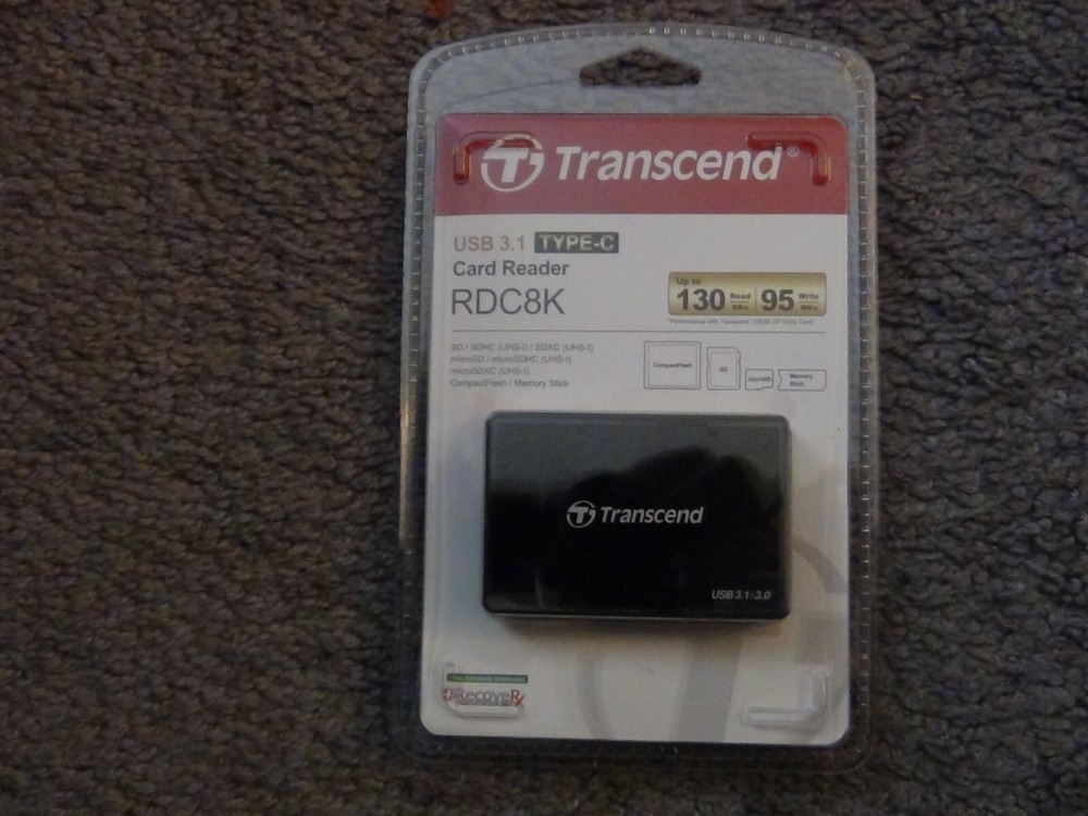 3 Transcend RDC8 Card Reader USB3.1 for CF/SD/SDHC/SDXC/Micro SD SDHC SDXC US