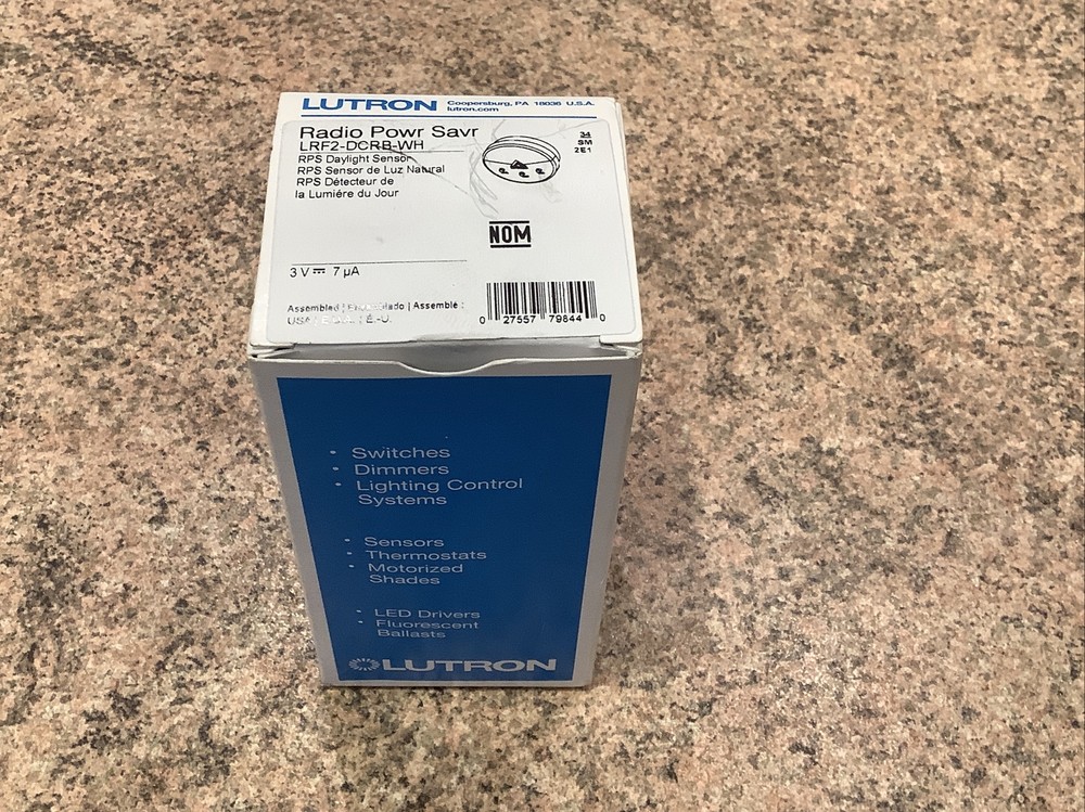 LUTRON Daylight Sensor RPS P/n LRF2-DCRB-WH. 3V
