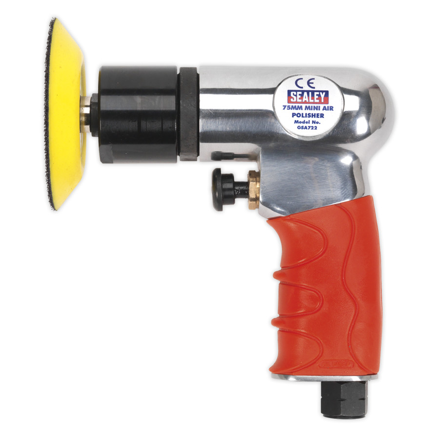 Sealey 75mm 3" Mini Lightweight Hook & Loop Air Polisher/Buffer/Buffing GSA722