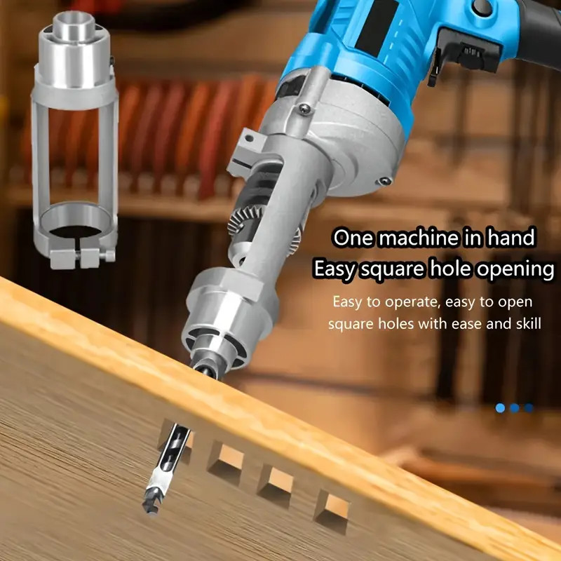Square Hole Drill Bit Adapter Professional Woodworking Positioning Tool