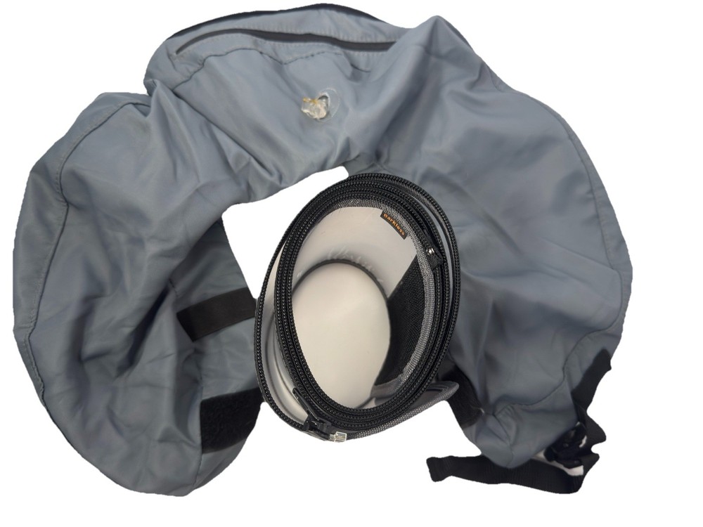 Barkless Dog Muzzle Grey Adjustable Mask Compatible With Medium Large Pets