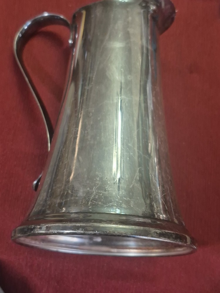Sheffield Silver On Copper Sheffield Water Pitcher Pierced Spout