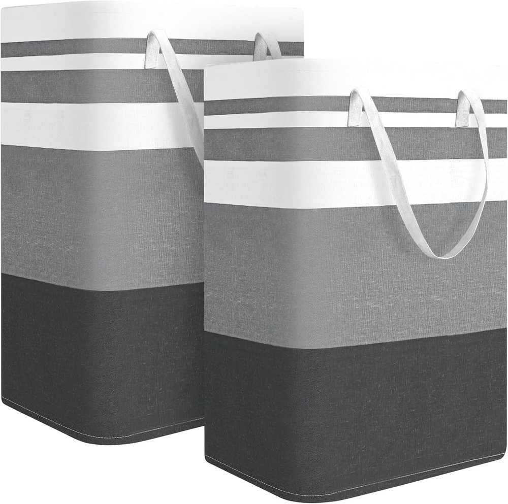2-Pack Large Laundry Bag Waterproof,Collapsible Tall Clothes Hamper