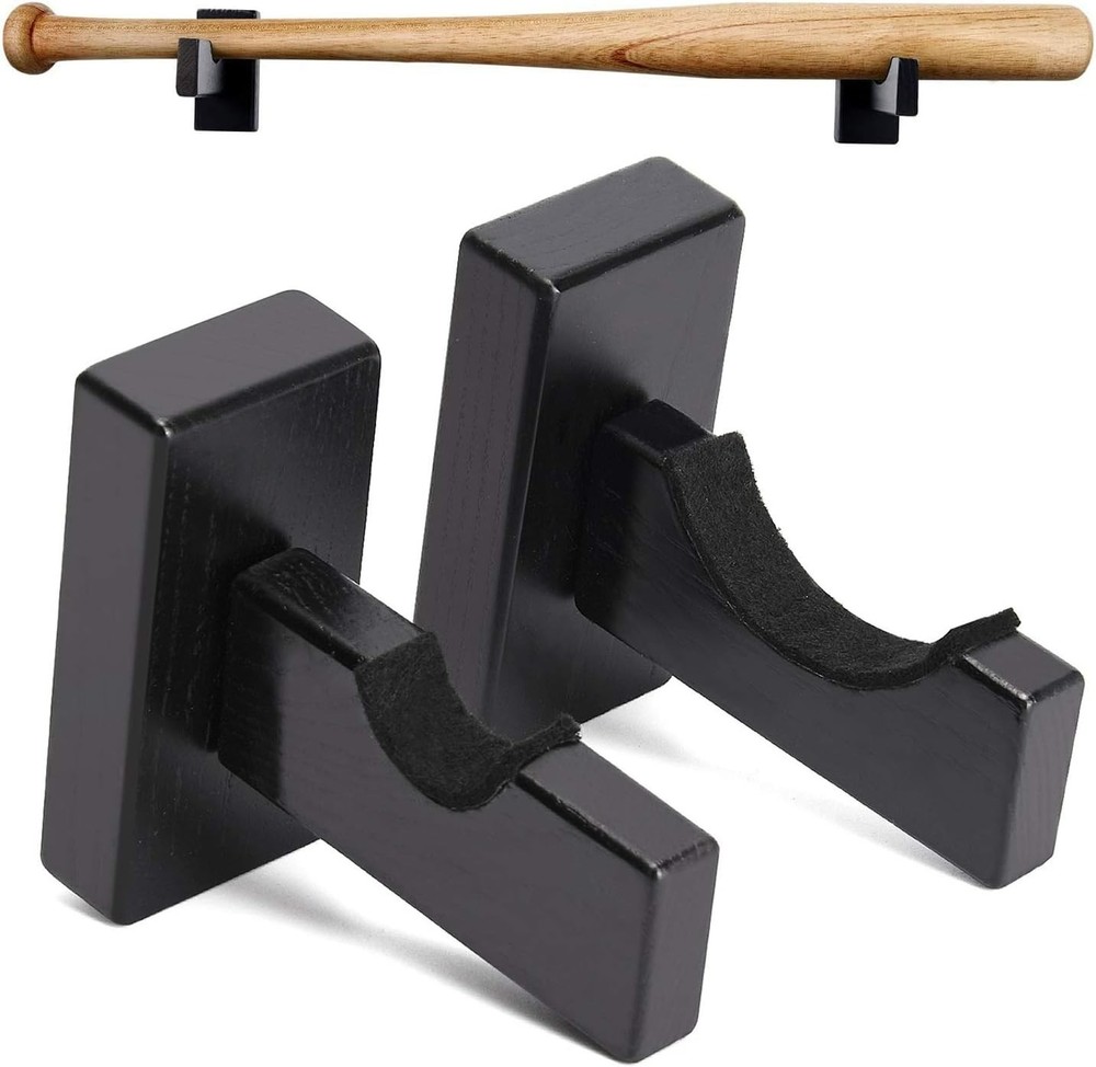 2PCS Baseball Bat Display Case, Baseball Bat Hanger Holder, Wall Mount Baseba...