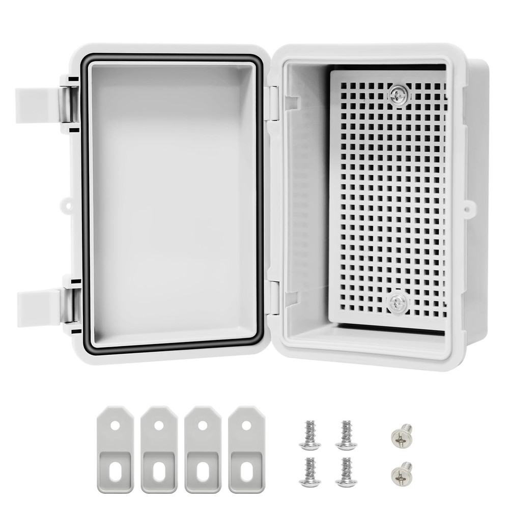 Junction Box, ABS Plastic, IP65 Waterproof Dustproof Universal Enclo
