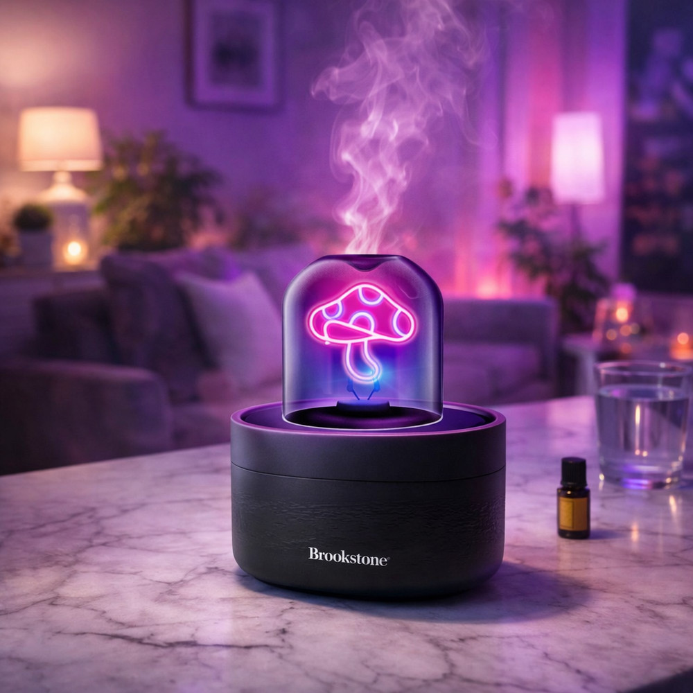 Brookstone Mushroom LED Filament Micropore Diffuser USB Powered Ambient Light
