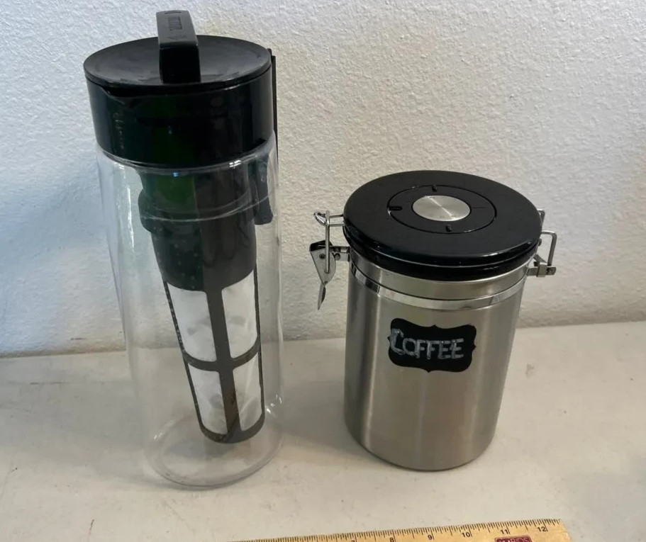 Cold Brew Coffee Pitcher & Coffee Cannister