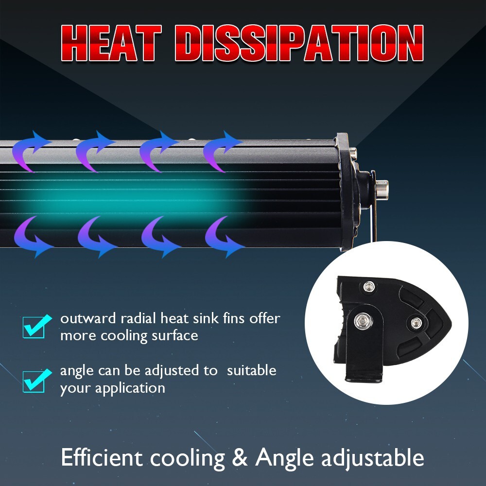 Fit 12-19 Kawasaki Teryx KRX 1000 14inch LED Light Bar Yellow Spot Flood Beam