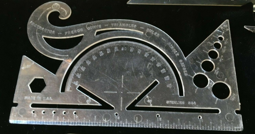 RAPIDESIGN NO. 128 ELECTRO SYMBOL TEMPLATE & DRAFTING ANGLES