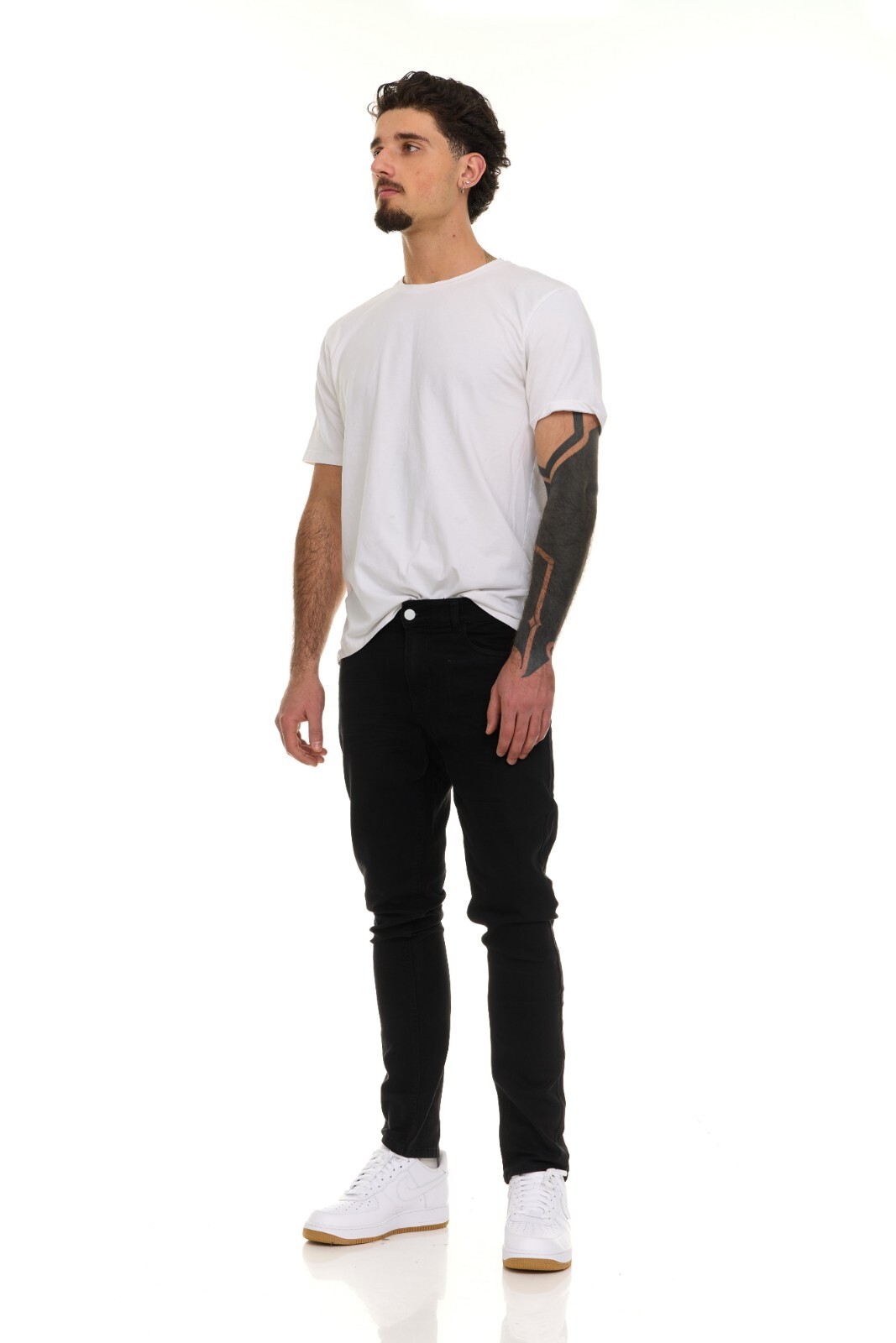 Men's Straight Slim Fit Flex Stretch Premium Washed Jeans Comfy Denim Pants