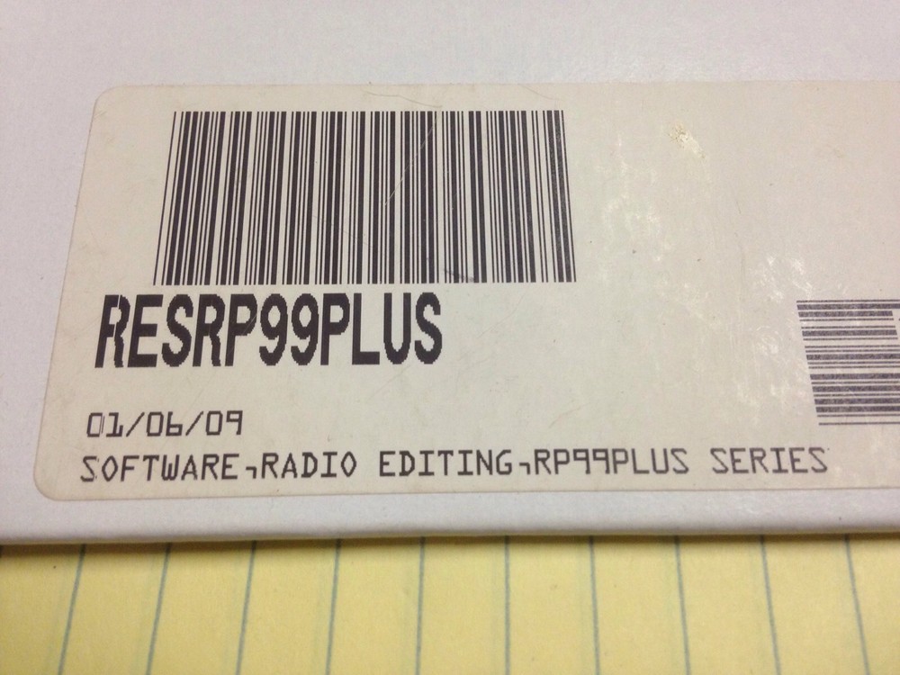 Relm RESRP99 Plus Programming Software RPV599A Plus RPU499A Plus RPV RPU Plus