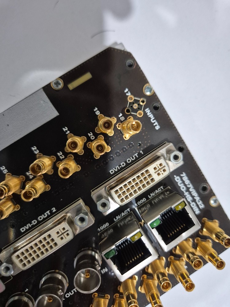 Evertz 7867VIPA32-DUO-HS-DIN HD/SD Display Processor Multiviewer Mini Din cables