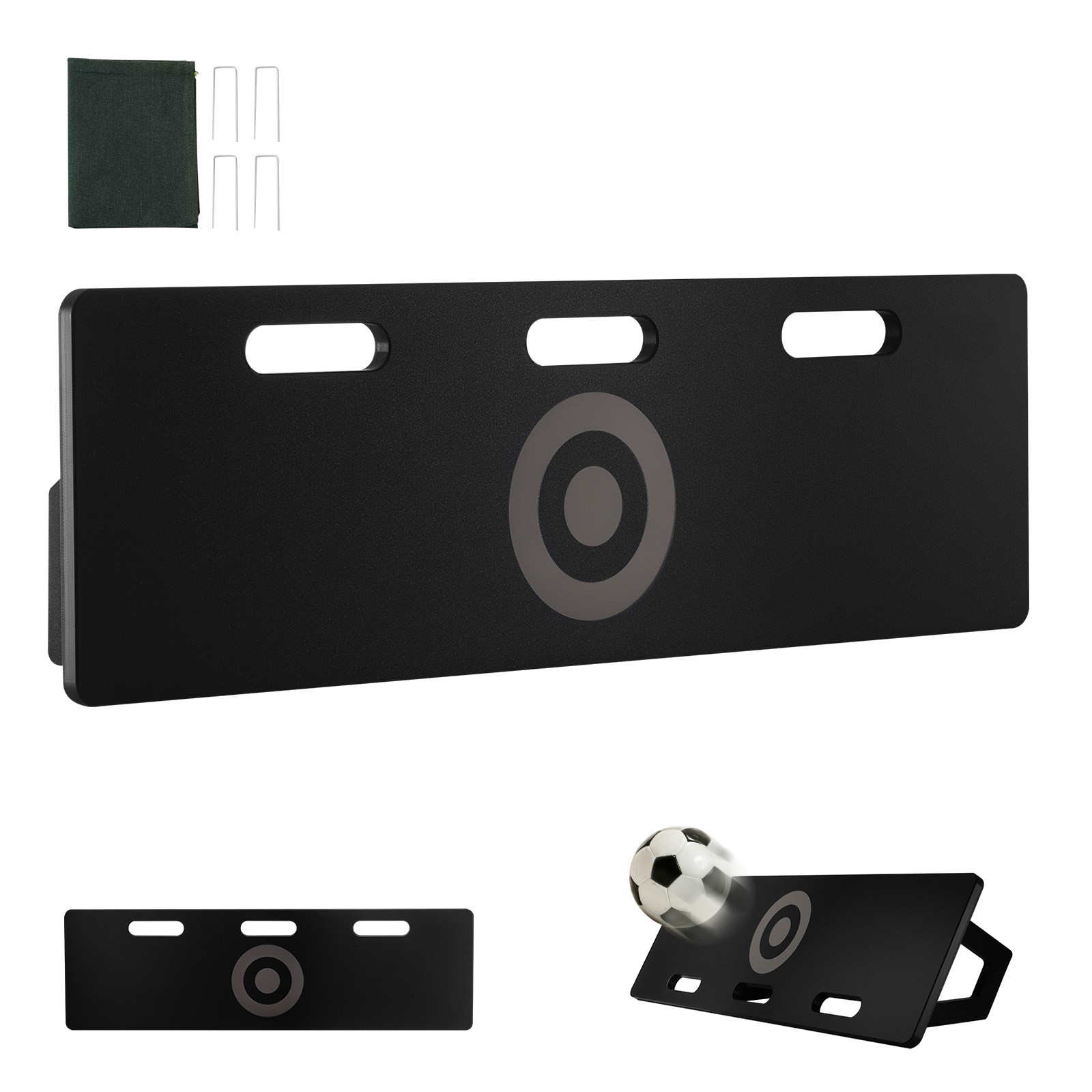 40"X12" Soccer Rebounder Board Portable Soccer Wall with 2 Angles Rebound