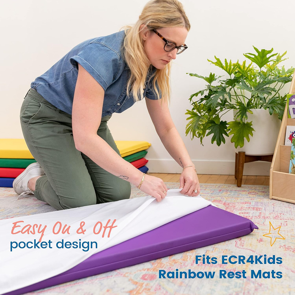 Rest Mat Sheet, Daycare Supplies, White, 10-Pack