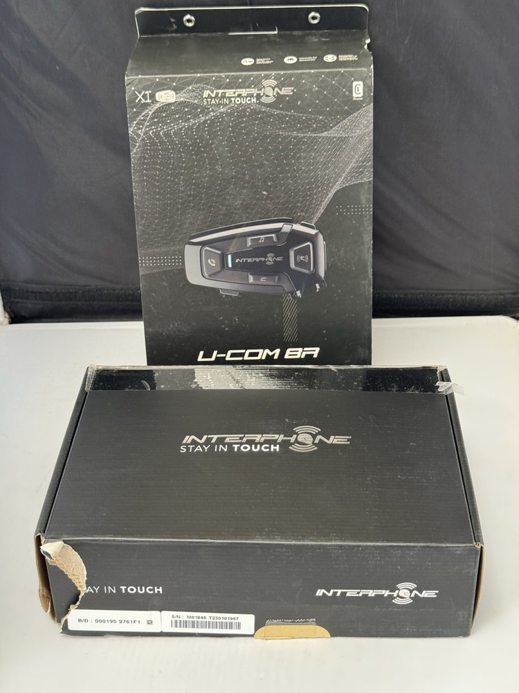 Interphone U COM 8R Motorbike Mesh Bluetooth Intercommunication System Black