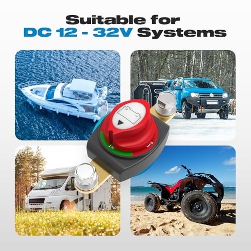 Battery Disconnect Switch, On/Off Side Post Battery On-Off-275A-Side Post