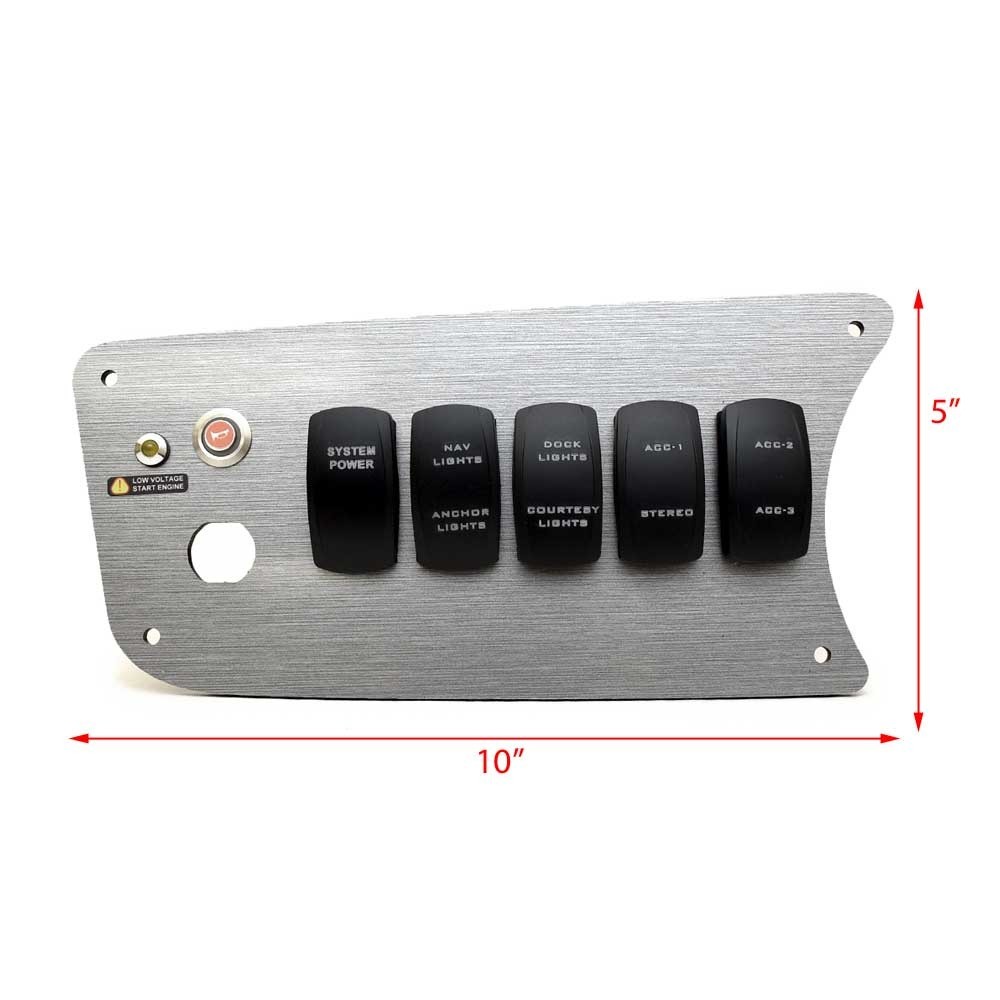 Escape Pontoon Boat Rocker Switch Panel 5766626 | RT Main Silver