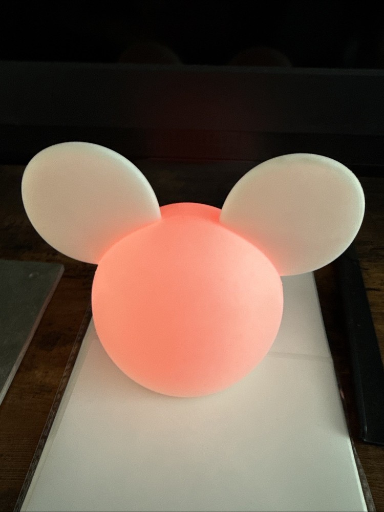 Disney Mickey &Friends Mickey Mouse Squishy Tap Light Color Changing Light EUC