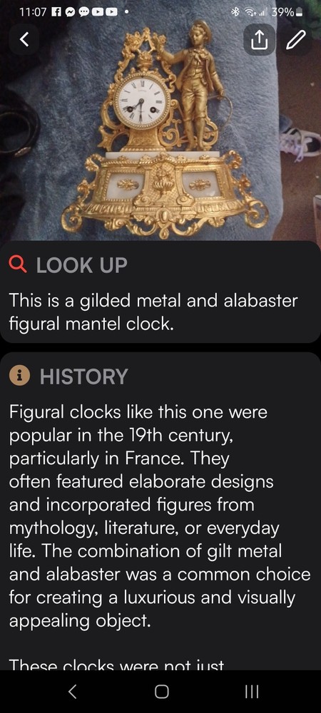 19th Century Figural Mantel Clock