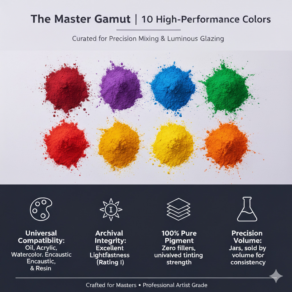 Pyrrol Red Yellow Sett Pigment Dry Powder set 10 x 50ml