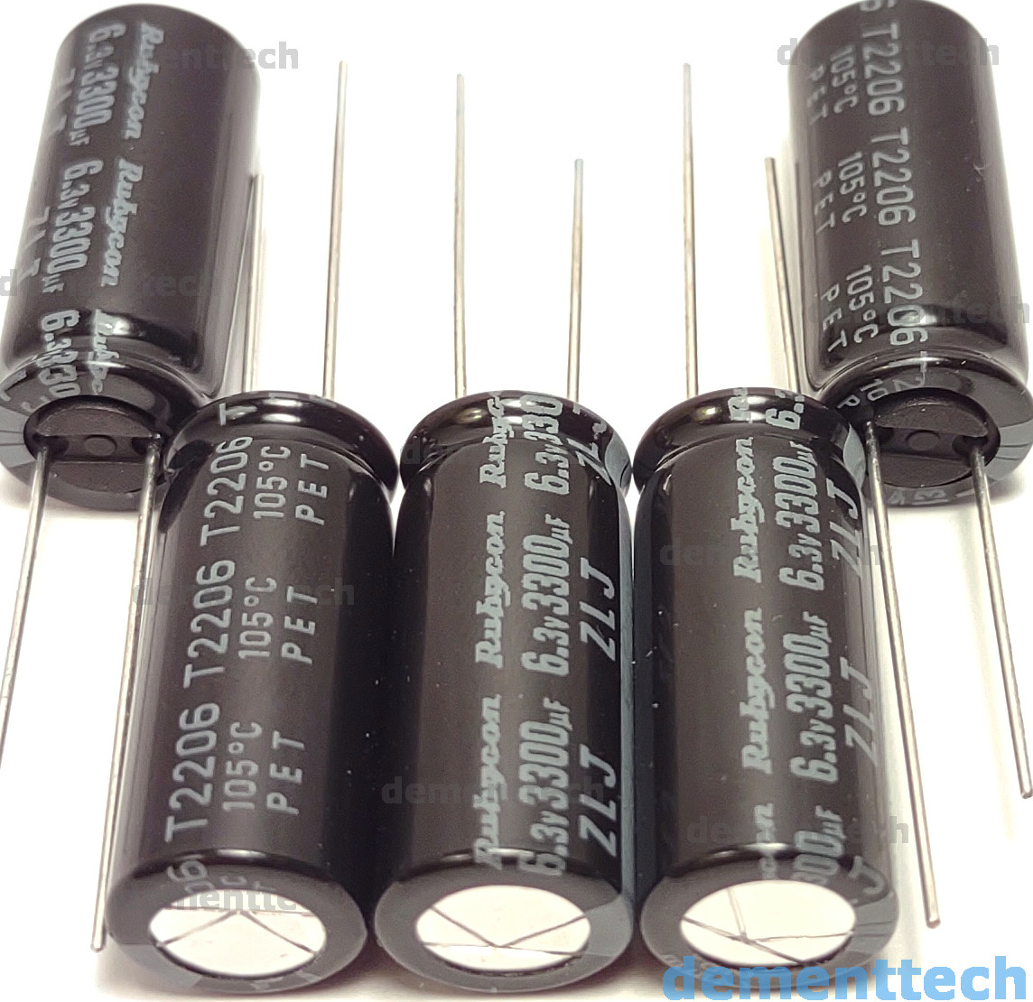 5x Rubycon ZLJ 3300uF 6.3v Low-ESR motherboard Capacitors caps 105C 10mm 10x25