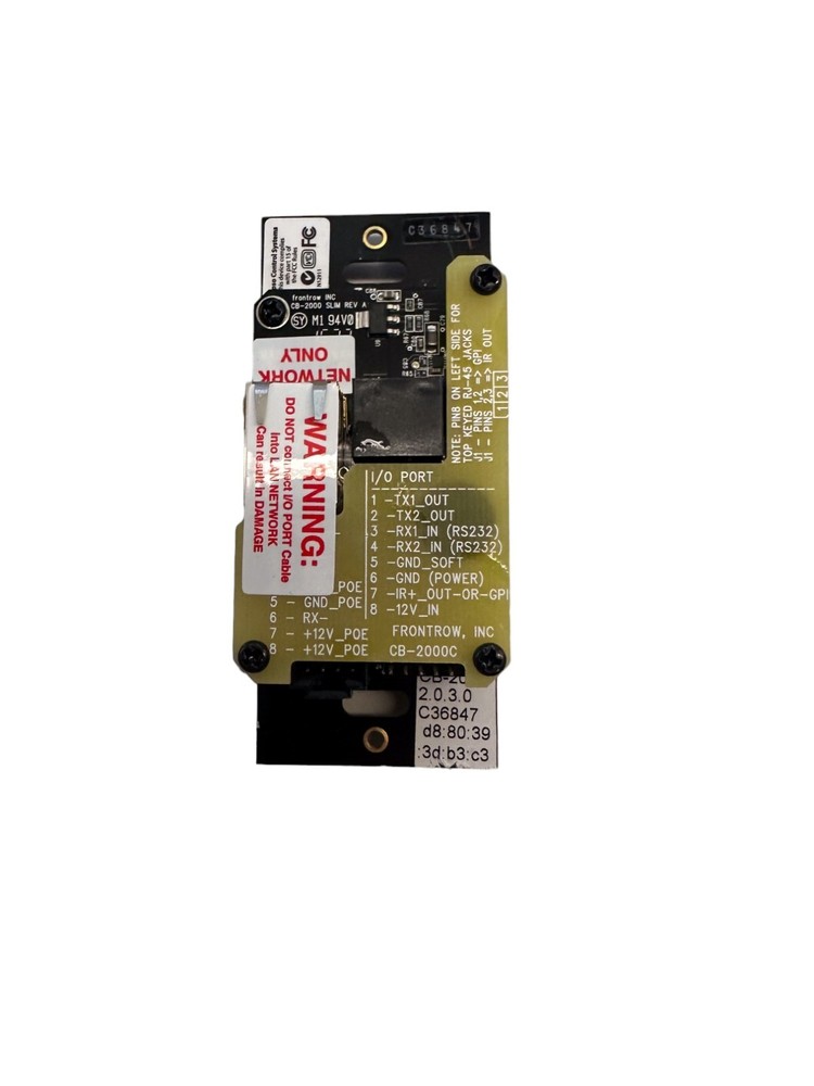 FRONTROW CB-2000 Networked/Standalone AV Keypad Control System