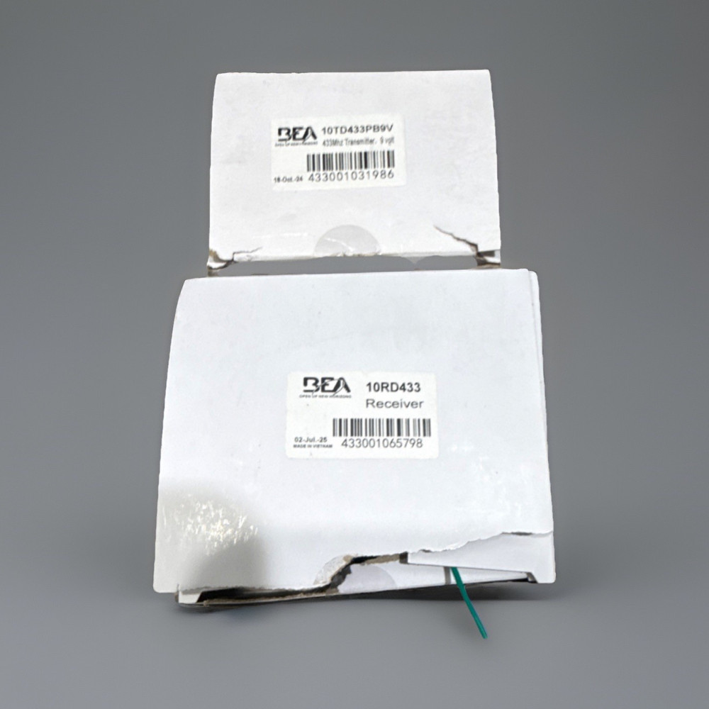 BEA 10RD433 Receiver & 10TD433PB9V Transmitter Access Control Equipment