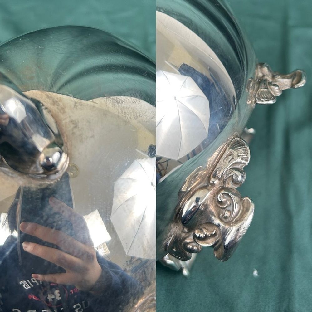 Vintage Silver Plate Ornate Water Pitcher