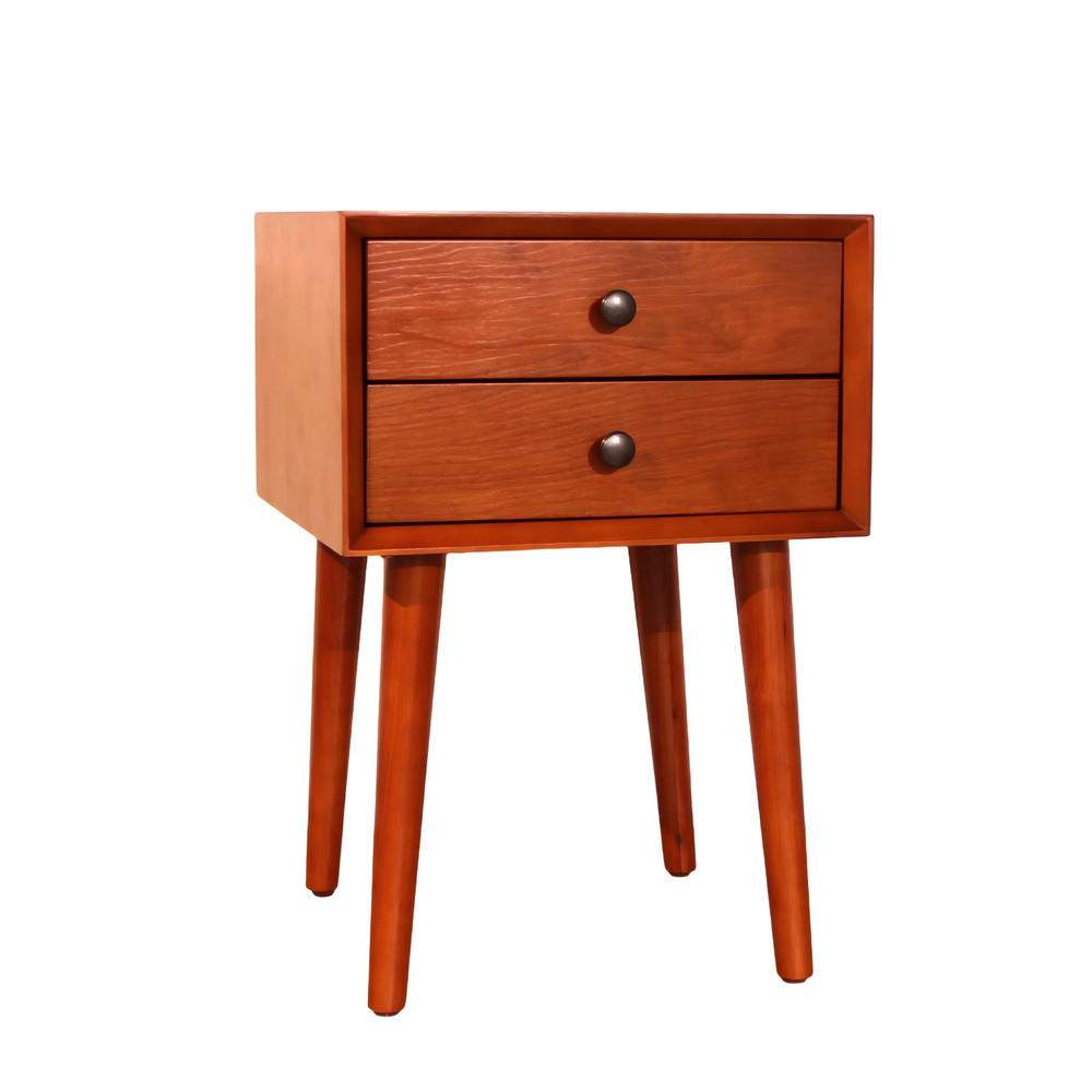Nightstand with 2-Drawers, Small Side End Table with Storage, Seadrifte