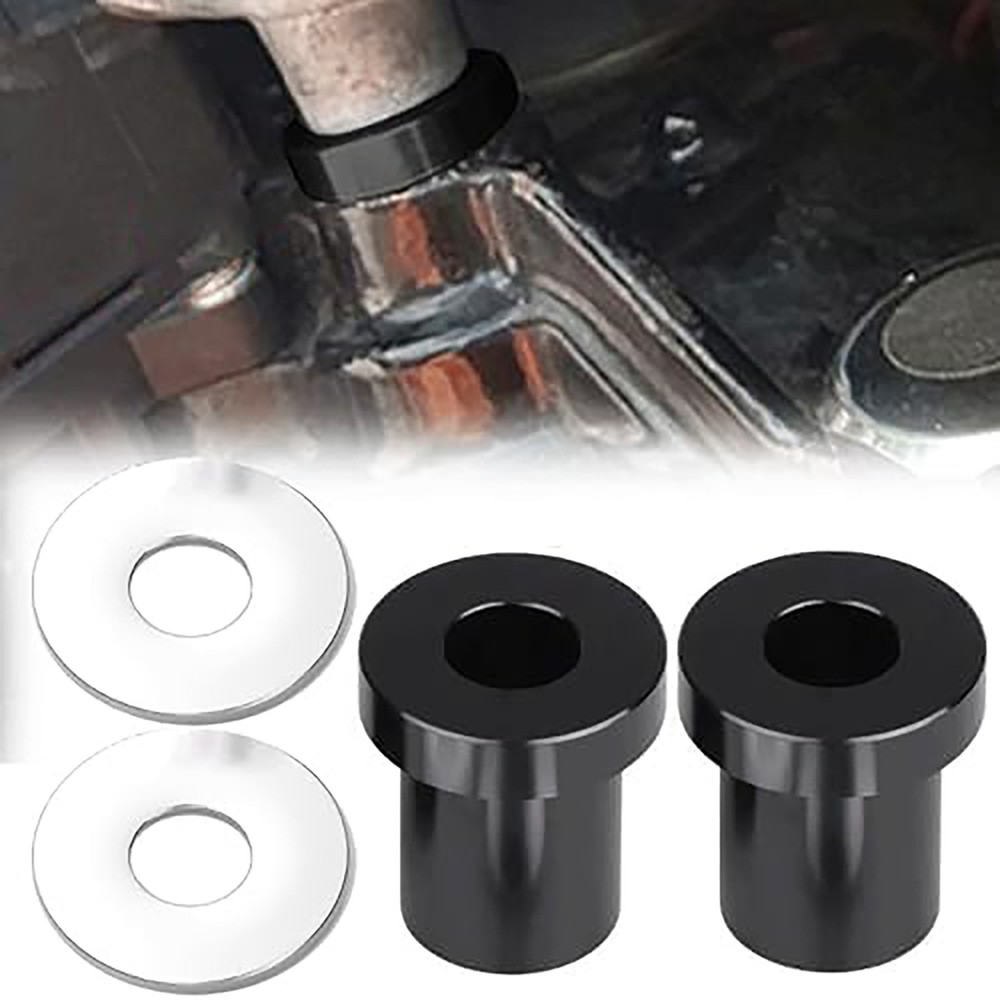 Solid Billet Handlebar Riser Bushings for Harley Touring, Solid Billet-Black