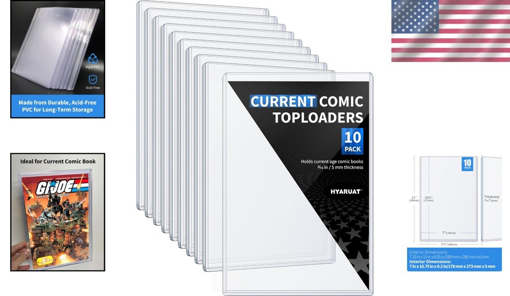 Comic Book Top Loaders for Current, Toploader Hard Sleeves Holder for Comic Book