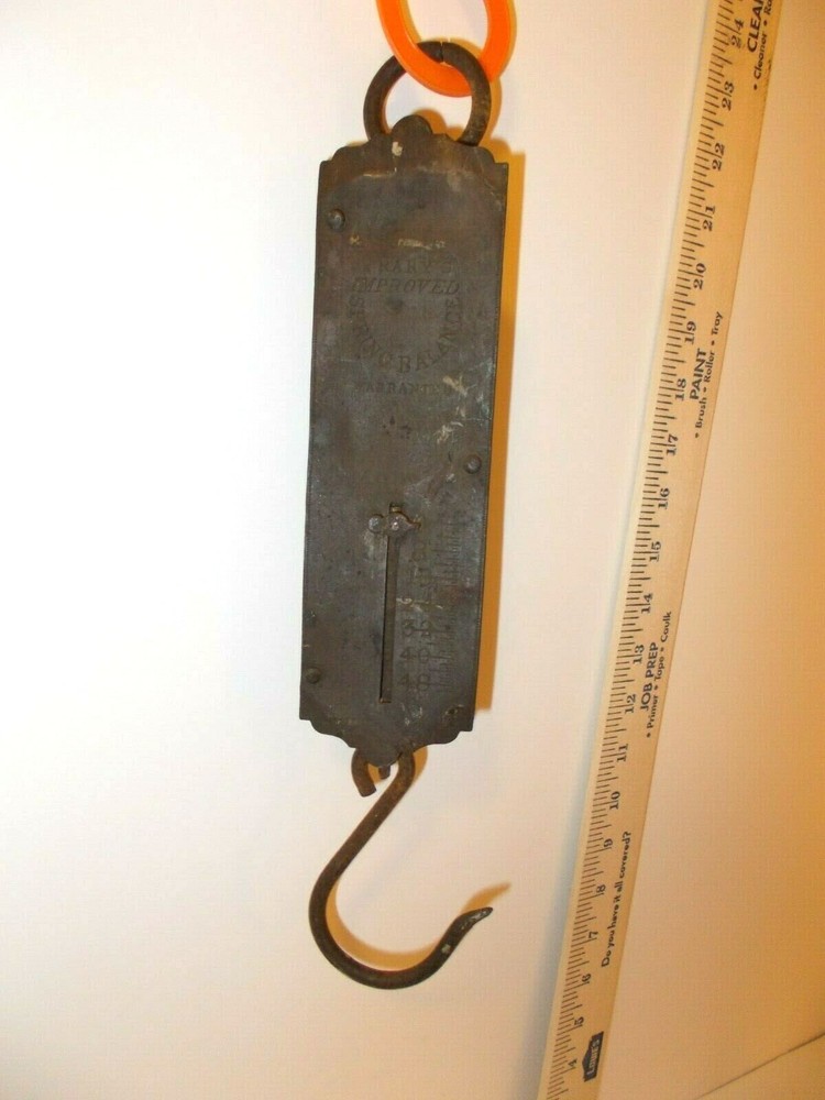 Vintage Frary's Improved Spring Balance Warranted Spring Scale 50 Lb Capacity