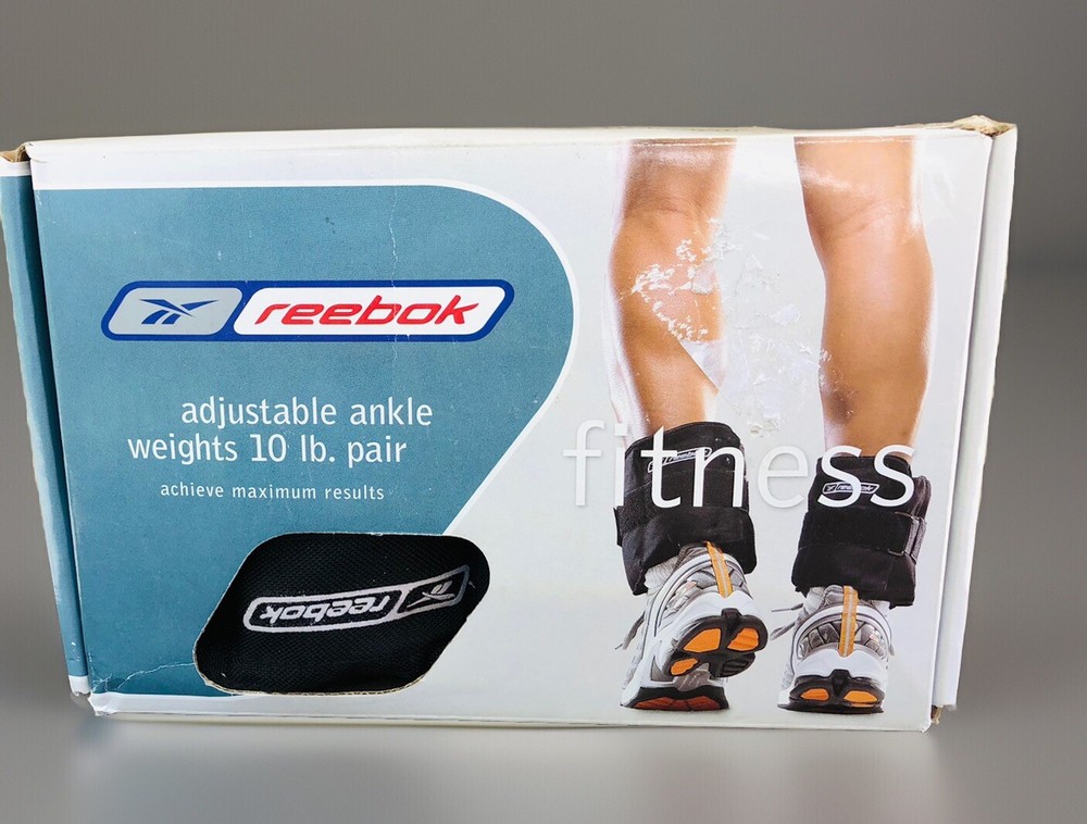 Reebok￼ 10 Pound Pair (5 Lb ea) Adjustable Ankle Weight
