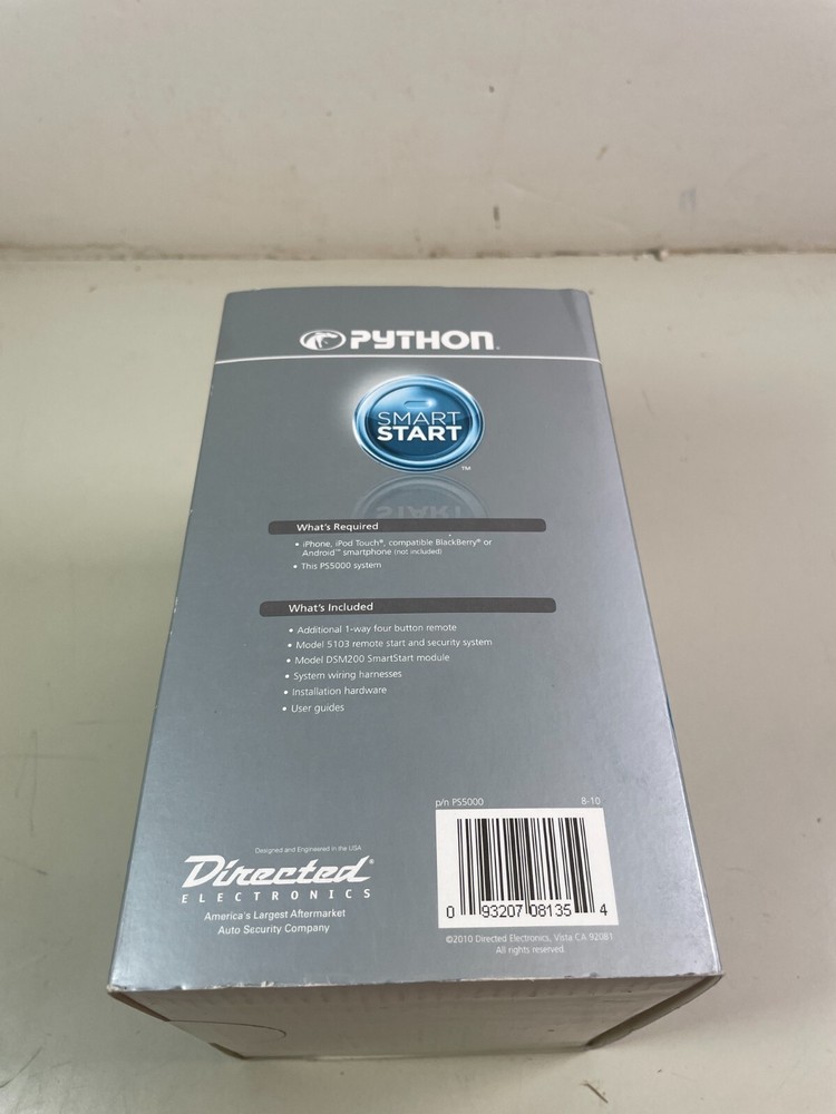 Python PS5000 Smart Start System 5103 DSM200 Directed Electronics