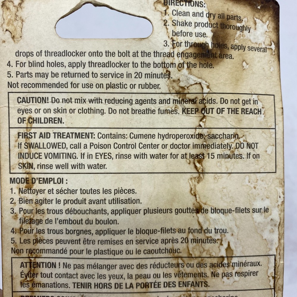 MOTORCRAFT THREADLOCK 262 - HIGH STRENGTH RED-0.2 OZ TA26 ⭐