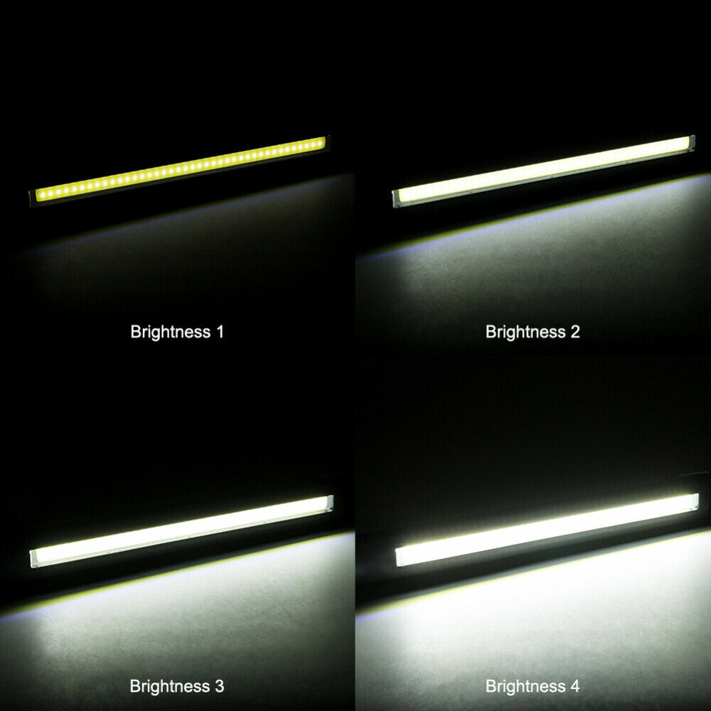 2 Pack Magnetic USB Rechargeable COB LED Slim Work Light Lamp Flashlight Torch
